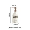 thumbnail image 3 of Qeeadeea Ceramic Lotion Dispenser, Hand Soap Dispenser, Refillable Shampoo Dispenser, Bathroom Vanity Countertop-White-400ml/14oz, 3 of 7