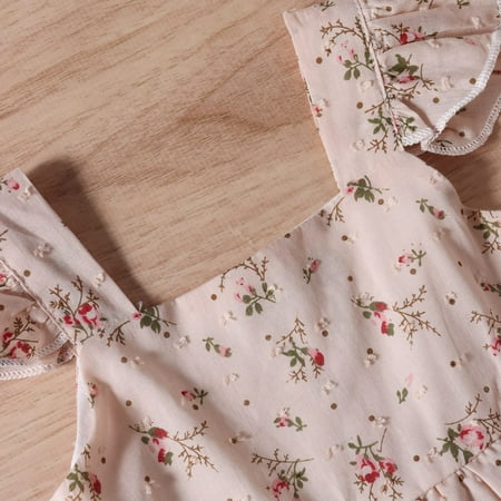 

dmqupv Toddler Tutu Dresses Toddler Girl s Sleeveless A-Line Lace Party Dress Flower Girl Princess Dress with Bowknot Red 2-3 Years