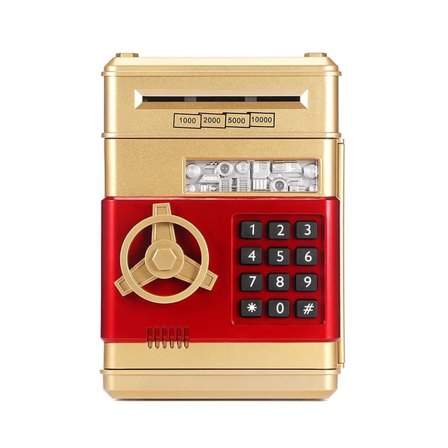 Toystoory Caja de ahorro de dinero para billetes de monedas grandes, banco automático, ranura para dinero, contraseña, almacenamiento de teclado Almacenamiento y organización del hogar No.1 Toystoory HA024804-01