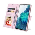thumbnail image 4 of Nalacover Wallet Case for Samsung Galaxy S20 FE, Flower Pattern PU Leather Wrist Strap Handbag Magnetic Clasp Flip Cover with Kickstand Card Slots Holder Soft TPU Shockproof Case,Rose Flower, 4 of 8
