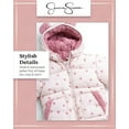 thumbnail image 7 of Jessica Simpson Baby Girls Puffer Jacket Sherpa Lined Hood Quilted Winter Coats, 7 of 7