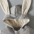 thumbnail image 6 of MZXELPRJD Baby Bunny Costume One Piece 3D Rabbit Ear Easter Hoodie Toddler Girls Boys Long Sleeve Winter Hooded Bodysuit Crawling Suit Baby Girl Clothes, 6 of 8