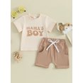 thumbnail image 2 of Baby Boy Clothes Toddler Summer Outfit Short Sleeve T-Shirt Tops Joggers Casual Shorts 2Pcs Clothes Set, 2 of 9