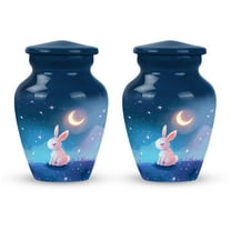 SUBSH Rabbit Urns - Urn for Ashes Adult Male - Ash Urns for Humans - Small Urns for Human Ashes - Small Urn - Urn for Ashes for Mom - Urn for Ashes for Women - Urn - Mini Urn (Size-3inch,2pcs)