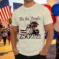 thumbnail image 2 of sususu 250 Anniversary USA Shirt Men USA 250th Anniversary T-Shirt Patriotic Pride Tee Cotton Blend Shirts Casual Tops Beige XXL, 2 of 5