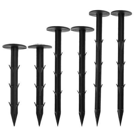 Worgeous  10 Pcs Ground Anchor Heavy Duty Plant Cover Stakes Garden Black