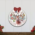 thumbnail image 3 of Designocracy 933118H 18 x 18 in. Welcome Christmas Front Door Wooden Porch Welcome Sign Christmas Decor, 3 of 11