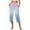 Light Purple, variant on Womens Wide Leg Pants Elastic Waist Cropped Length Relaxed Fit Ombre Pattern Side Pockets Split Hem Athleisure-Chic Casual Yoga Classes Trendy Pants