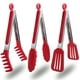 thumbnail image 1 of Pinzas de cocina HST de acero inoxidable antiadherente con punta de silicona, paquete de 3, 1 of 7