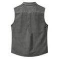 thumbnail image 5 of Men's Button Down Tank Top Sleeveless Casual Workout T Shirt Collared Beach Vacation Blouse with Chest Pocket, XL, 5 of 8