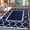 blue&white, variant on DEORAB Outdoor Rugs Waterproof Plastic Straw Mat 6'x9' Reversible Patio Deck Beach Blue & White