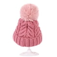 thumbnail image 6 of qolati Adults Kids Winter Beanie Hat with Faux Fur Pompoms Warm Knit Skull Cap Sequin Soft Ski Beanie for Women Men Holiday Outfits, 6 of 7