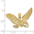 thumbnail image 6 of Auriga Fine Jewelry 14K Yellow Gold Eagle w/Beak Touching Claws Charm for Women, 6 of 6
