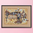 thumbnail image 3 of Cuadros Decorativos Juego de punto de cruz completo con cuentas Steampunk DIY de 14 quilates arte bordado hecho a mano Likrtyny embutido en tela, 3 of 9