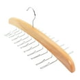 thumbnail image 3 of Hanging Tie Holder Organizer Rack,Wooden Tie Hanger with Hooks for Closet Space Saving, 3 of 6