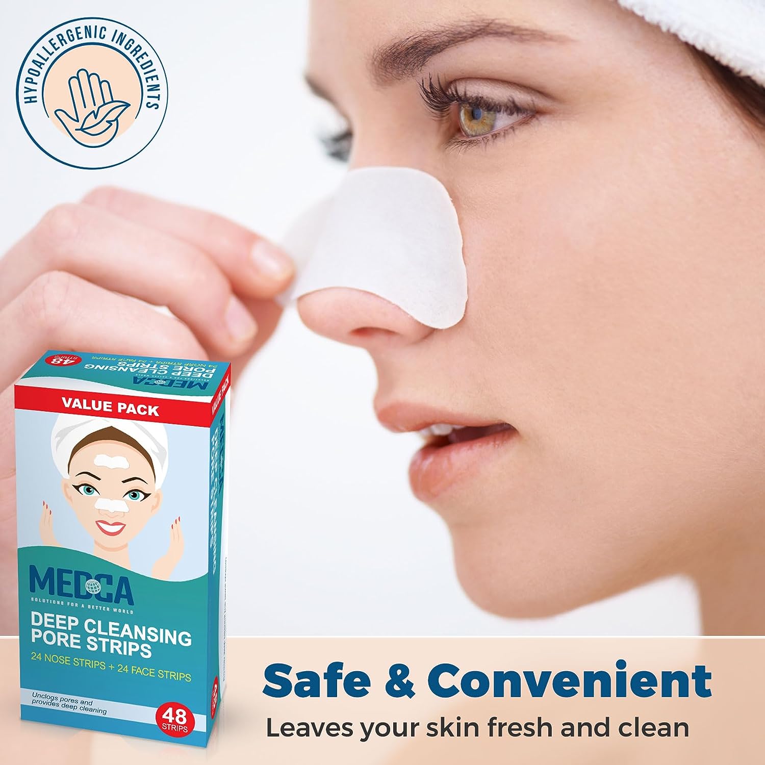 MEDca Deep Cleansing Pore Strips Combo Pack, 48 Count Strips Exfoliants & Scrubs - image 5 of 9