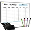 Quick Canary Magnetic Whiteboard Calendar with 4 Fine Tip Markers