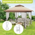 thumbnail image 6 of 10x10ft Instant Pop Up Gazebos,Modern Waterproof Canopy Tent with Mosquito Netting,Outdoor Canopy Shelter with Wheeled Carry Bag for Patio/Garden/Backyard/Party/Camping-All-Weather&Seasons(Khaki), 6 of 9