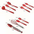 thumbnail image 1 of 10-piece Kitchen Baking Non-stick Silicone Cookware Set (red), 1 of 1