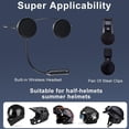 thumbnail image 4 of B-Qtech Auriculares Bluetooth para Casco de Motocicleta con Micrófono, Intercomunicador Manos Libres con Reducción de Ruido y Sonido Estéreo HiFi, Compatible con Asistente de Voz, 4 of 8