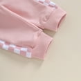 thumbnail image 6 of Okbabeha Baby Girl Clothes Fall Winter Outfits Long Sleeve Sweatsuit Checkboard Sweatshirt and Pants Toddler Infant Clothing, 6 of 8