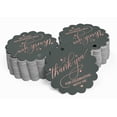 thumbnail image 2 of Inkdotpot 50 Pack Real Rose Gold Foil Paper Tags Thank You For Celebrating With Me Birthday Favor Hang Tags, 2 of 6