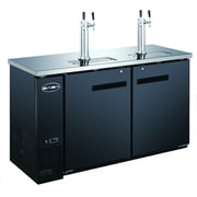 Heavy Duty Commercial 2 Tap Black Beer Dispenser (24" depth 60" length) by SABA