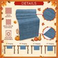 thumbnail image 6 of Table Runner 120 Inches Long, Vintage Blue Decorative Table Runner for Party Wedding Home Decor, Pure Color Linen Texture Simple Art Dresser Scarves for Bedroom Kitchen Tables Decor 13x120 Inch, 6 of 9