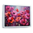 thumbnail image 2 of Designart "Magical Magenta Fields Of Poppies" Poppies Floater Framed Canvas Art Print, 2 of 5