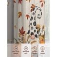 thumbnail image 3 of Yellow Gnome Pumpkins Sheer Curtains 72 Inch Length 2 Panels Set, Semi Transparent Voile Rod Pocket Curtains for Living Dining Room Bedroom Drapes Watercolor Country Botanical Rustic, 3 of 6