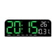 thumbnail image 1 of Reloj despertador Digital con configuración de alarma , reloj de mesa con luz ajustable de 4 niveles, pantalla LED para el hogar, estante, , Verde, 1 of 8