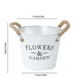 thumbnail image 3 of Beautynvta Vintage Metal Flower Pot with Handles, Iron Milk Can Planter, Outdoor Indoor Garden Vase for Floral Arrangements, Home Decor, 4.3''x4.3''x3.9'', 3 of 5