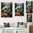 thumbnail image 4 of Designart "Frolicsome Oceanic Turtle I" Animals Turtle Canvas Prints, 4 of 7