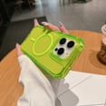 thumbnail image 5 of for iPhone 15 Case Clear Magnetic Compatible with Magsafe, Thin Slim Transparent Non Yellowing, Hybrid Soft Silicone Bumper & Hard Plastic Protective Cover for iPhone 15, Green, 5 of 10