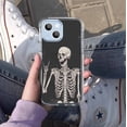 thumbnail image 5 of Rock Skull Case for iPhone 13,Aesthetic Art Design Pattern Soft TPU Bumper Case Cover, 5 of 5
