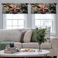 thumbnail image 4 of LALILO Kitchen Curtain Valance Sea Star Underwater Rod Pocket Window Curtain 52"x 18" Set of 2, 4 of 7