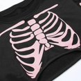 thumbnail image 4 of Women Loose Casual Sweatshirt Print Pullovers Detachable Bottoms Two Pieces Set Black L, 4 of 4