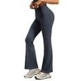 thumbnail image 3 of ValueVibe Flared Yoga Pants for Women Bootcut Yoga Leggings High Waisted Tummy Control Stretch Workout Leggings, Gray XL, 3 of 6