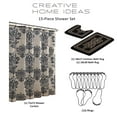 Reverly Damask 15-Piece Bathroom Shower Set - Walmart.com