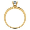 thumbnail image 4 of Solitaire Engagement Ring for Women - 0.5ct Blue Moissanite in 18K Yellow Gold Promise Ring, 4 of 6