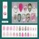 thumbnail image 2 of 24PCS Glossy Finish French Press On Nail with Shimmering Design Rose Pink Color for Elegant Women Girl Daily Wear, 2 of 4