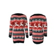 thumbnail image 5 of Seyurigaoka Women's Juniors Christmas Sweater Dress, Long Sleeve Round Neck Knit Dress, 5 of 7