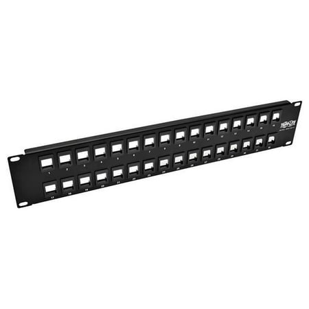 UPC: 0037332193605 | Tripp Lite 32-Port 2U Rack-Mount Unshielded Blank Keystone/Multimedia Patch Panel RJ45 Ethernet USB HDMI Cat5e/6 (N062-032-KJ)
