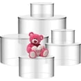 thumbnail image 1 of 6 Pcs Acrylic Risers, Clear Round Cylinder Display Stand with Hollow Bottoms, Nesting Risers Tabletop Display Shelf for Cake Figures Jewelry Collectibles, 1 of 8