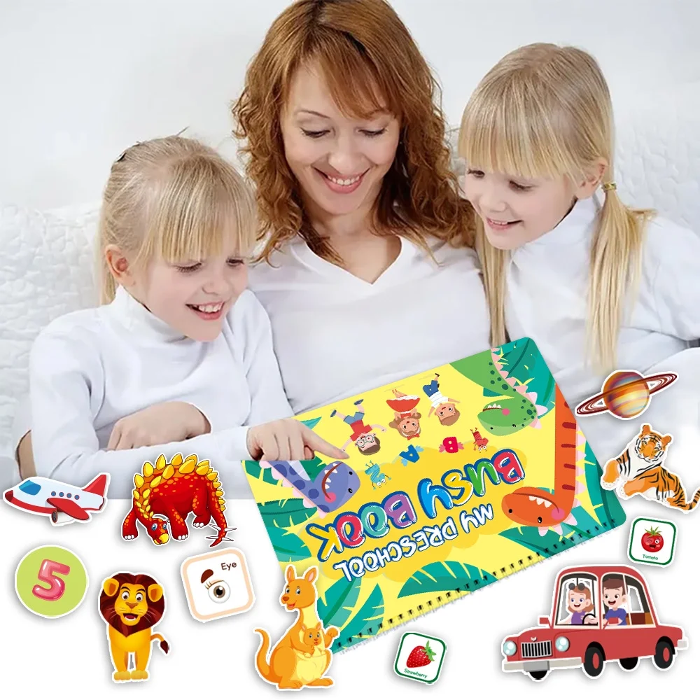Toddler Preschool Learning Busy Book, 32 Themes Montessori Activities Workbook Education Toy, Kindergarten, Children's Day, Christmas