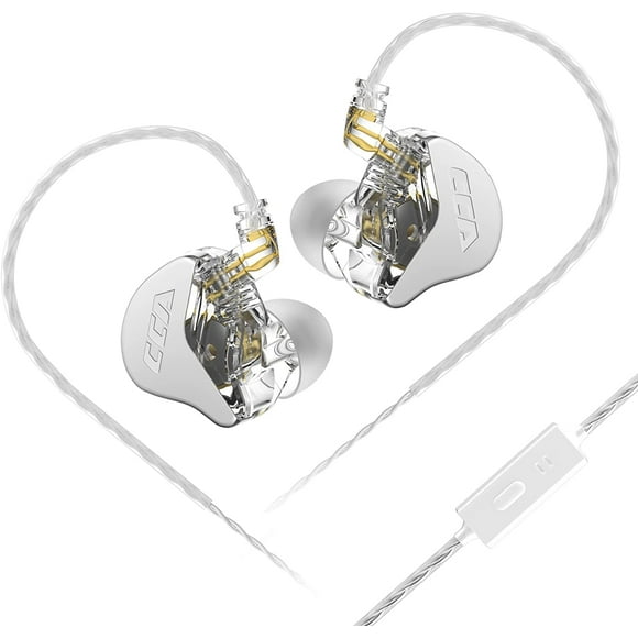 IBAOLEA CRA in Ear Earphone, Ultra-Thin Diaphragm Dynamic Driver IEM, Clear Sound & Deep Bass, Wired Earbuds with Mic and Tangle-Free Removable Cord crystal with mic