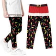 thumbnail image 5 of MKOSPLRT Girls Christmas Leggings Printed Pants Full Ankle Length Cotton Tights High Waist Stretch Sport Leggings for Xmas 3-8Y, 5 of 6