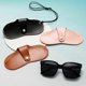 thumbnail image 4 of PU leather glasses pouch hanging retro design for all ages, 4 of 5