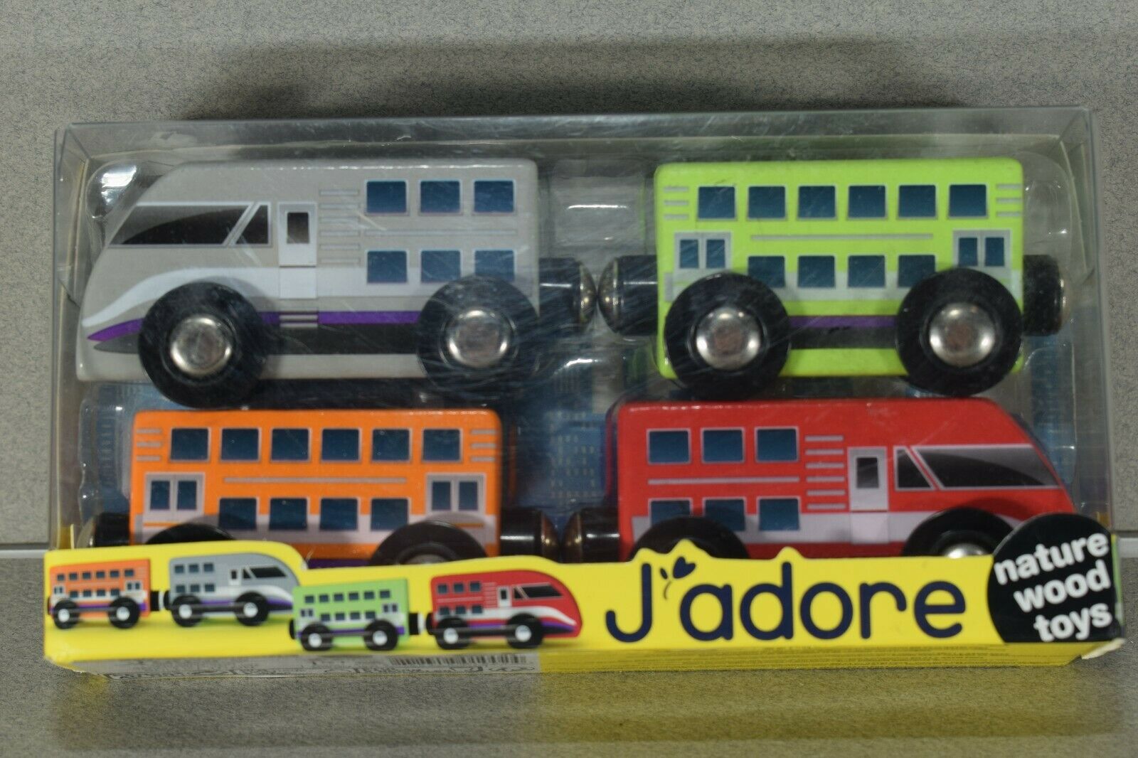 J’adore Paris Nature Wood Toys Bullet Train Cars