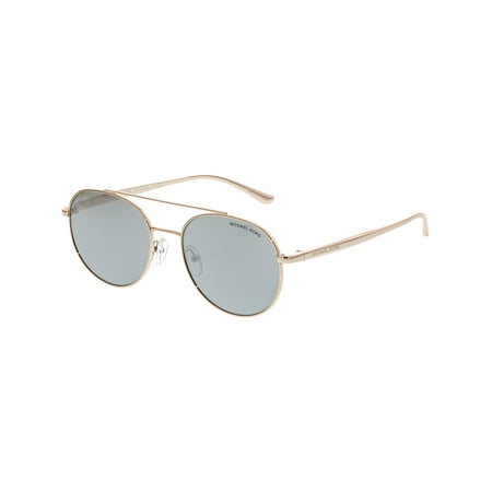Michael Kors Women's Mirrored MK1021-11166G-53 Gold Oval Sunglasses
